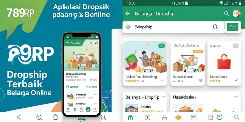 Tampilan antarmuka aplikasi Dropship 789RP yang user-friendly.
