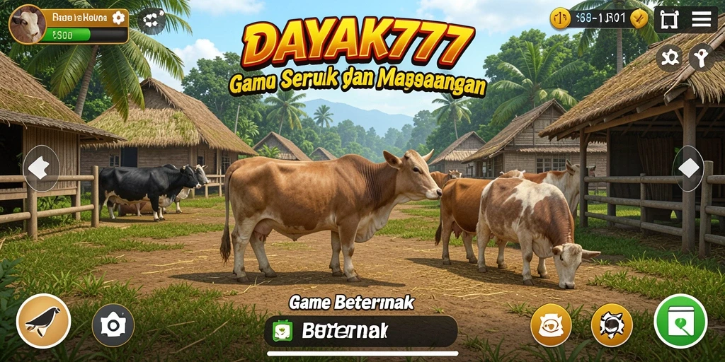 Tampilan antarmuka game Beternak yang menarik dan interaktif.