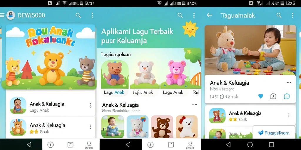Tampilan antarmuka DEWI5000 yang menarik dan ramah anak.
