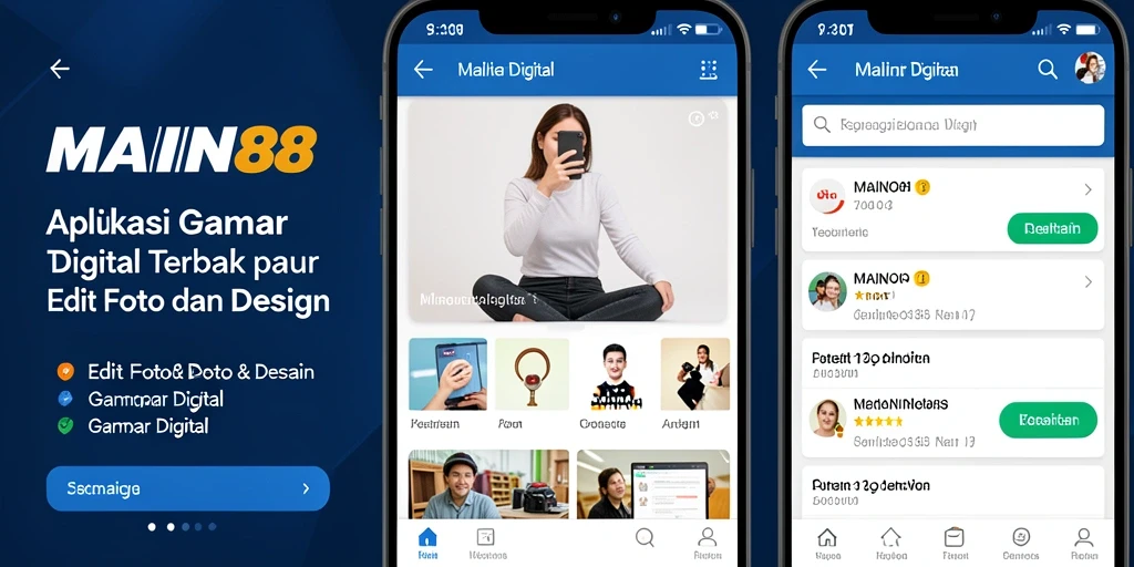 Screenshot antarmuka aplikasi MAIN88 menampilkan berbagai alat pengeditan yang intuitif.