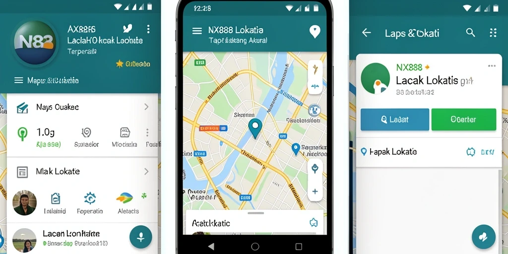 Antarmuka pengguna NX888 yang menampilkan fitur Lacak Lokasi.