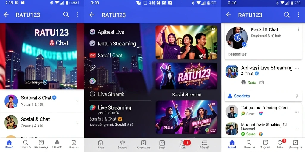 Tampilan antarmuka RATU123 yang menarik saat Live Streaming.