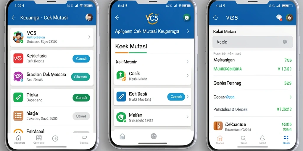 Antarmuka VC5 menunjukkan fitur Cek Mutasi yang responsif.